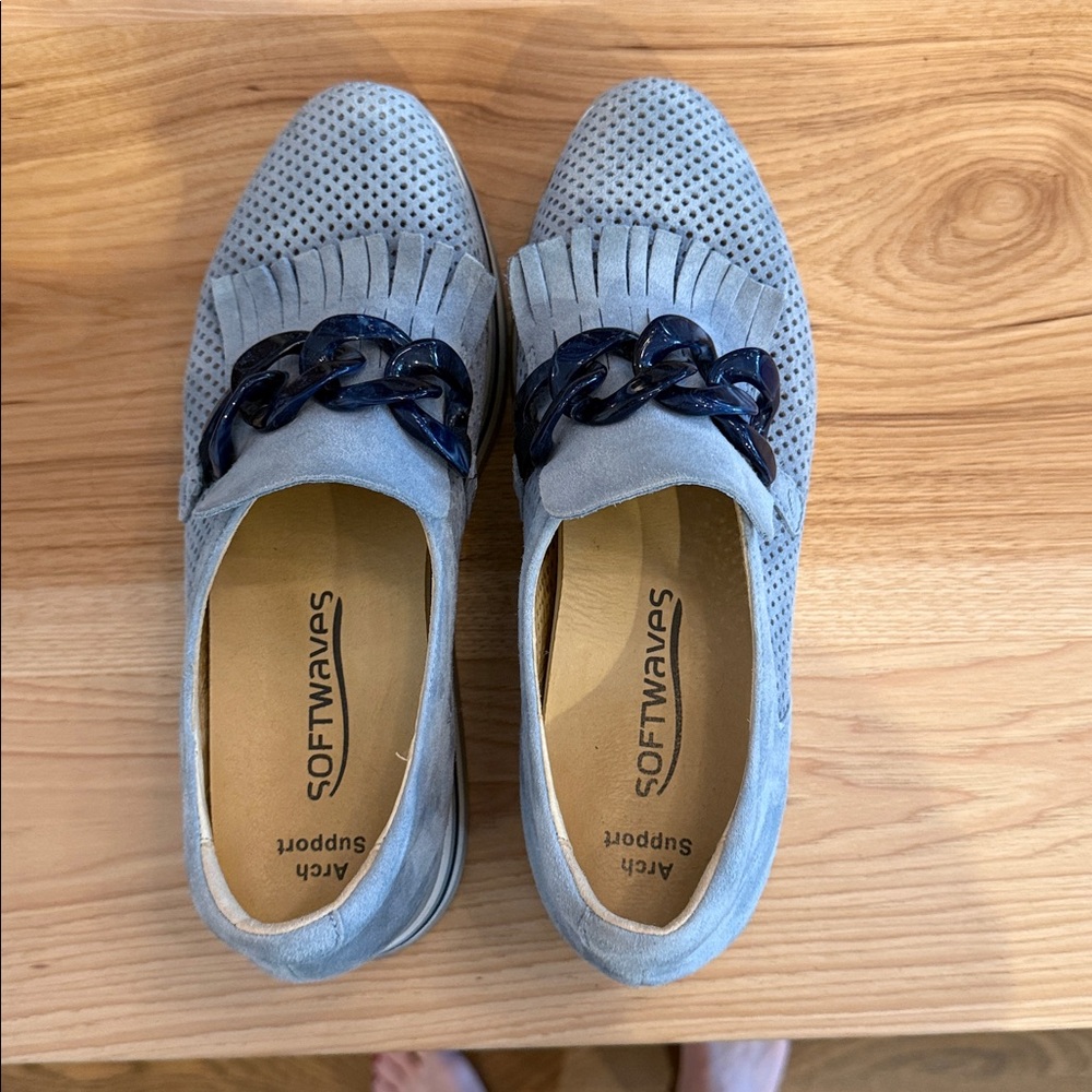 Softwaves Blue Women's Loafers